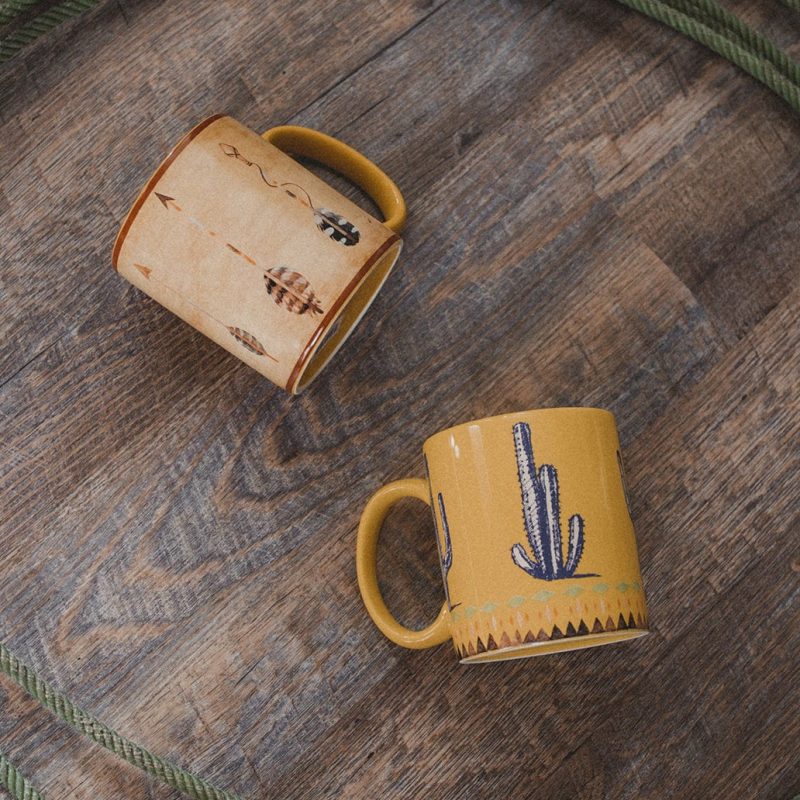 paseo road mug saguaro cactus border coffee mug set of 4 38562363211992