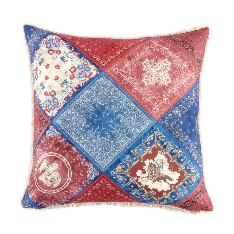 paseo road patchwork bandana teddy backed pillow 43593486434520