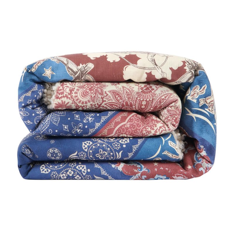 paseo road patchwork bandana teddy backed throw 43593543418072