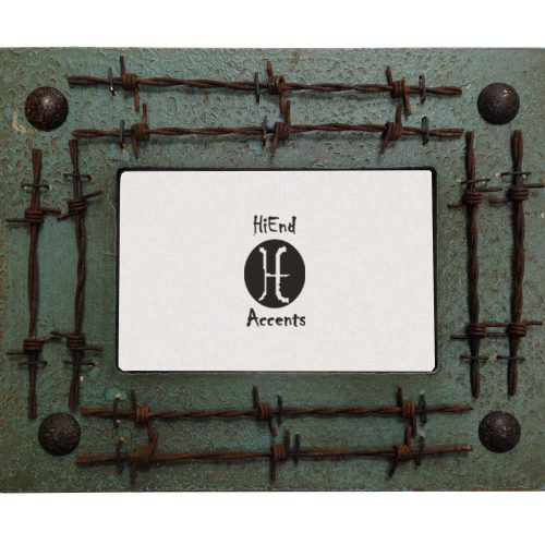 Double Barbwire Picture Frame, 4x6 (3 Colors) Turquoise Picture Frame