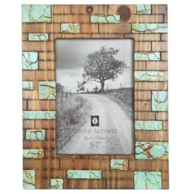 paseo road picture frame turquoise inlay picture frame 5x7 37487215345880