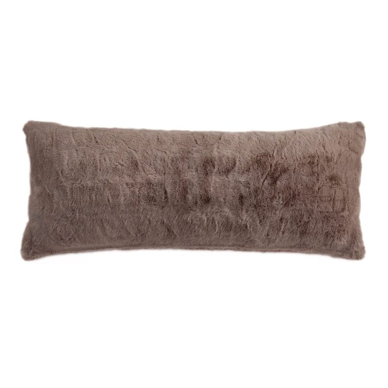 Ruched Rabbit Lumbar Pillow Blush Pillow