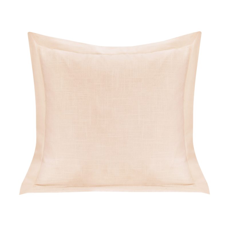 Single Flanged Washed Linen Pillow Blush Pillow