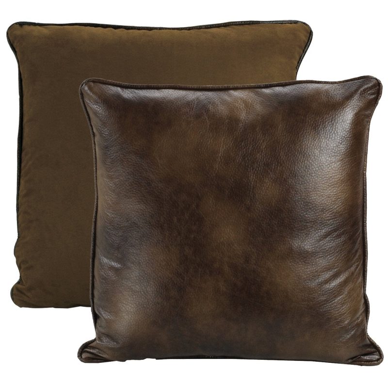 paseo road pillow brown faux euro pillow 27x27 37486326874328