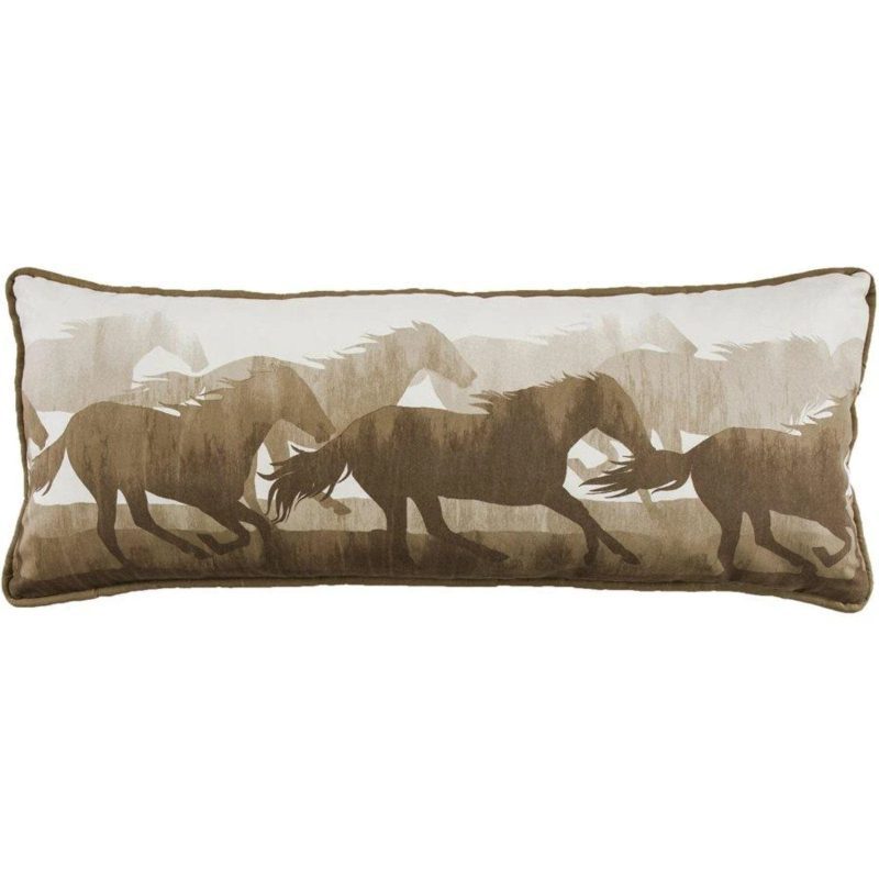 paseo road pillow brown white running horse body pillow 14x36 37486326644952