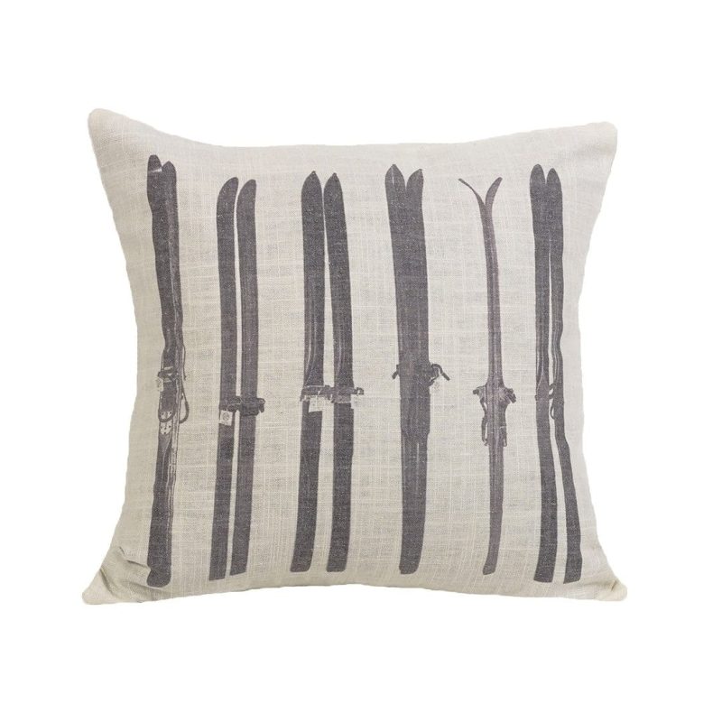 paseo road pillow chalet gray printed ski throw pillow 18x18 37486365212888