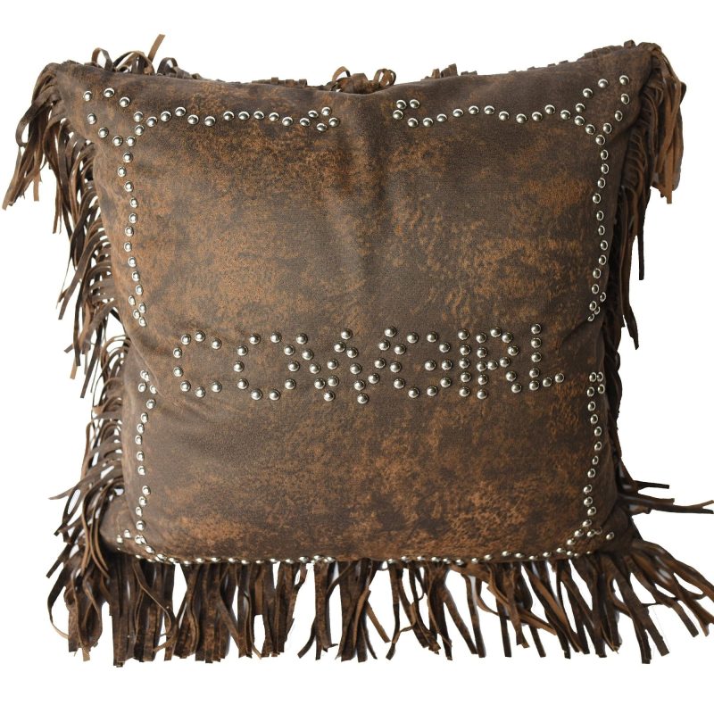 paseo road pillow cowgirl studded decorative throw pillow faux leather 37486391230680