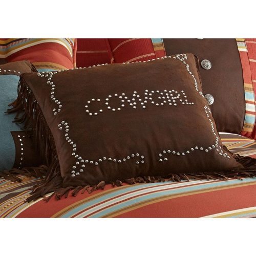 paseo road pillow cowgirl studded decorative throw pillow faux leather 37486391263448