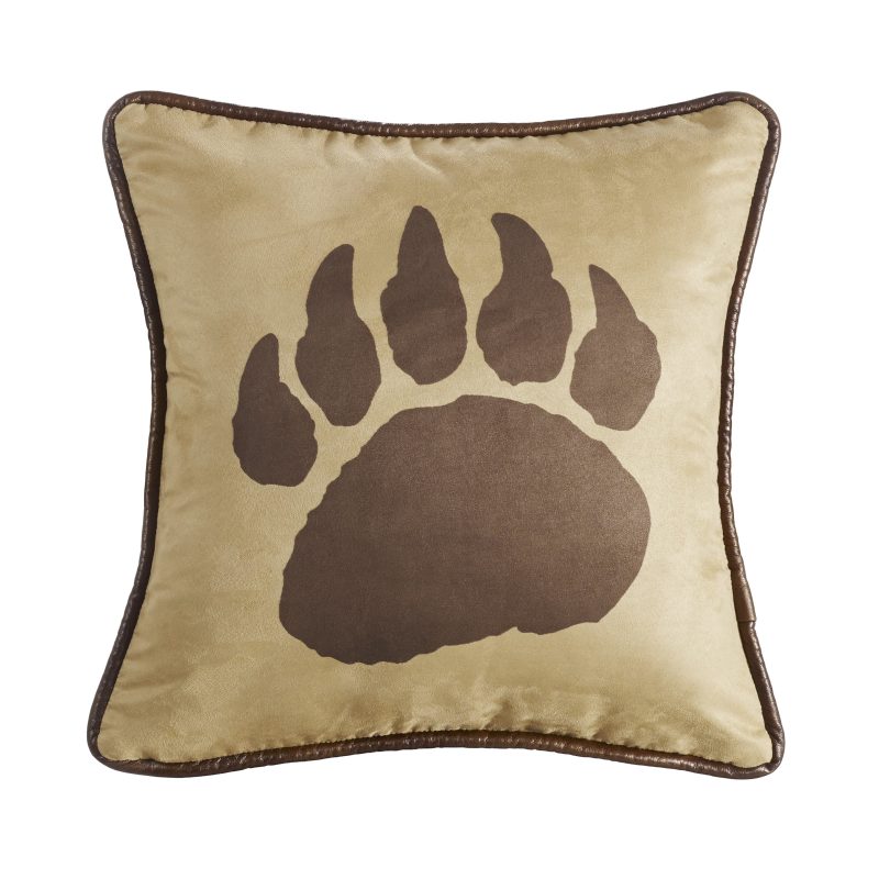 paseo road pillow faux suede bear claw pillow reverse faux leather 18x18 37486519910616