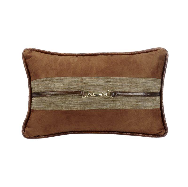 paseo road pillow highland lodge suede buckle detailed lumbar pillow 37486589477080