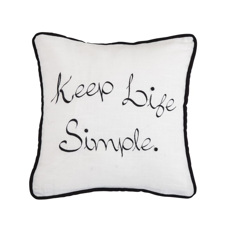 paseo road pillow keep life simple embroidery throw pillow 18x18 37486229160152