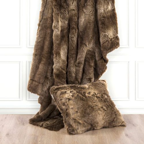 paseo road pillow oversized wolf faux fur throw pillow 37486837367000