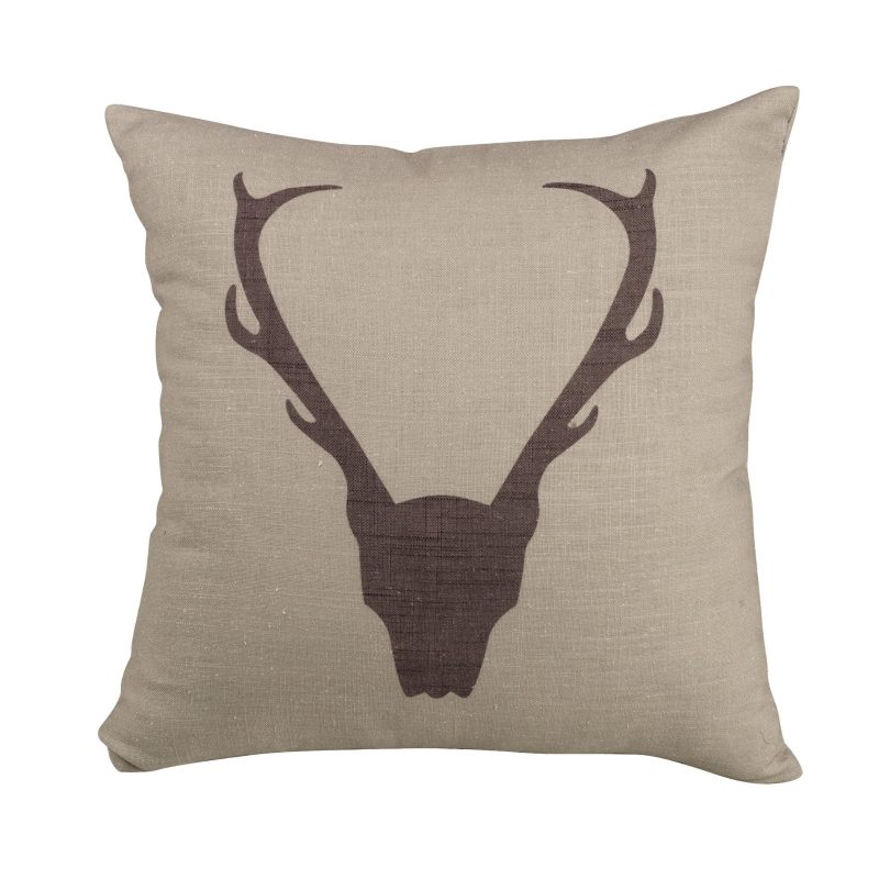 paseo road pillow printed antler burlap throw pillow 18x18 37486886551768