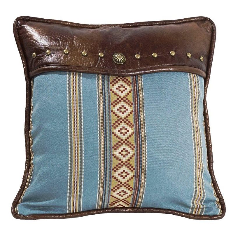 paseo road pillow ruidoso turquoise diamond throw pillow studded leather 37486924562648