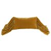 Stella Faux Silk Velvet Long Ruffled Pillow Saffron Pillow