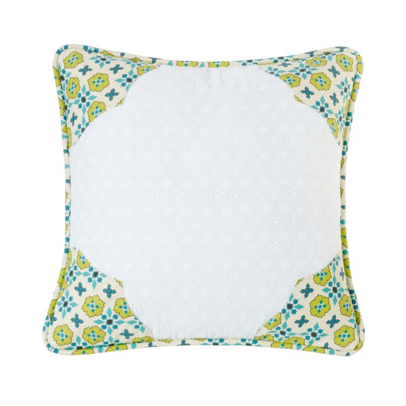 paseo road pillow salado scalloped edges throw pillow floral medallion 18x18 37486933835992