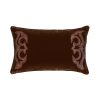 Stella Boot Stitch Faux Silk Velvet Lumbar Pillow Pillow