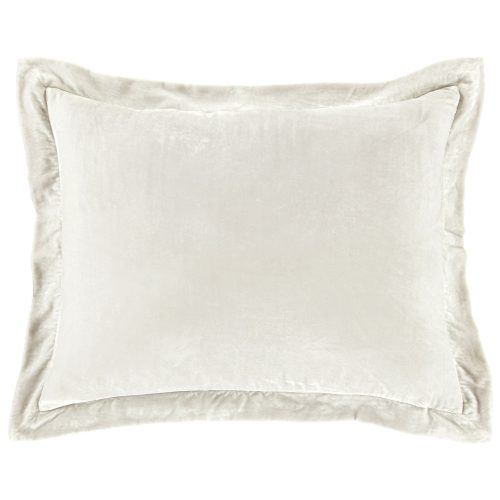 Stella Faux Silk Velvet Flanged Dutch Euro Pillow Stone Pillow