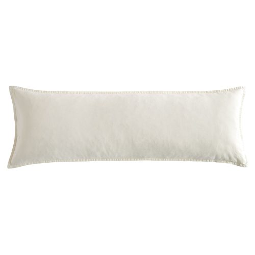 Stonewashed Cotton Canvas Long Lumbar Pillow Pillow