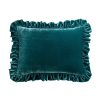 Stella Faux Silk Velvet Oblong Pillow Teal Pillow