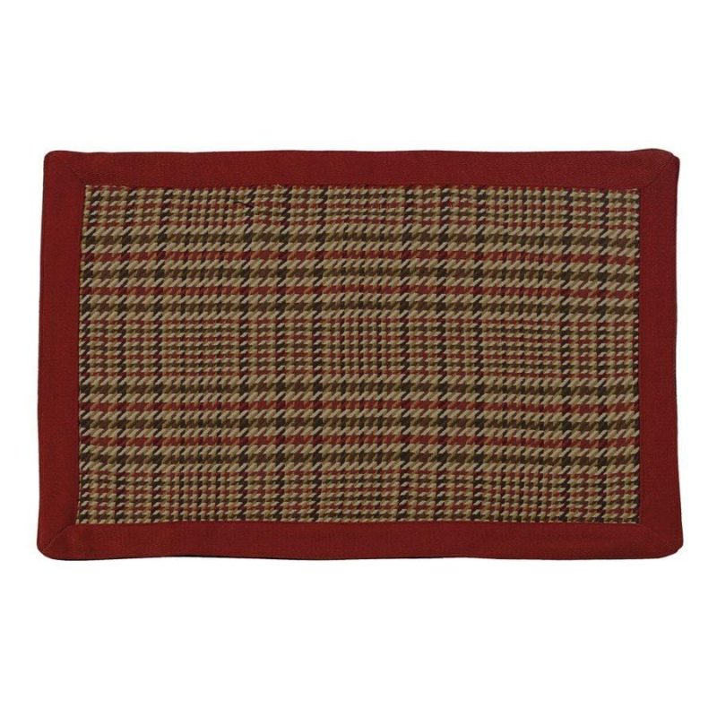 paseo road placemat bayfield 4 pc placemat set burgundy houndstooth 37486299709656