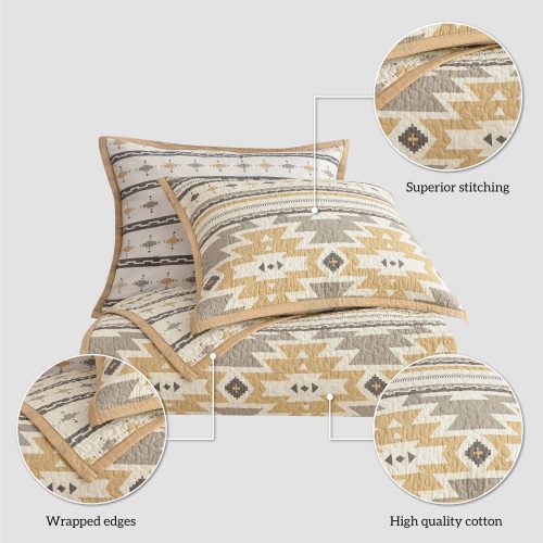 paseo road quilt desert sage reversible quilt set 41343375769816