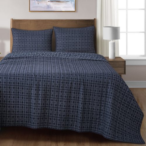 paseo road quilt indigo reversible quilt set 39571374506200