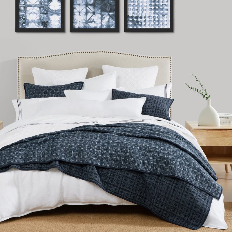 paseo road quilt indigo reversible quilt set 39616945783000