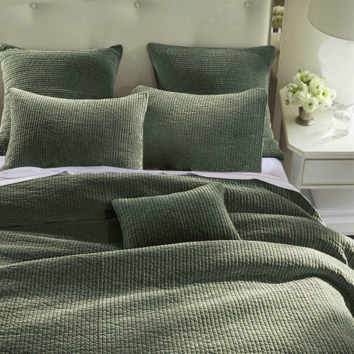 paseo road quilt quilt full queen fern green stonewashed cotton velvet quilt 37926222954712