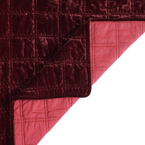 paseo road quilt stella faux silk velvet double box stitch quilt set 41718376825048