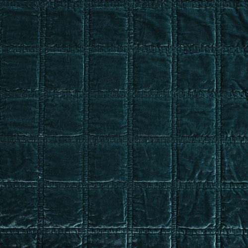 Stella Faux Silk Velvet Double Box Stitch Quilt Set Quilt