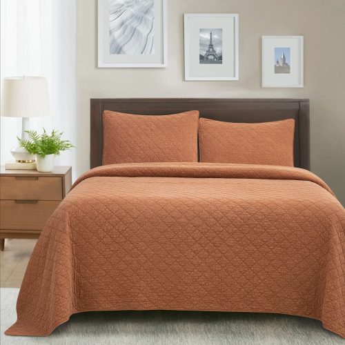 Stonewashed Cotton Gauze Quilt Set Quilt