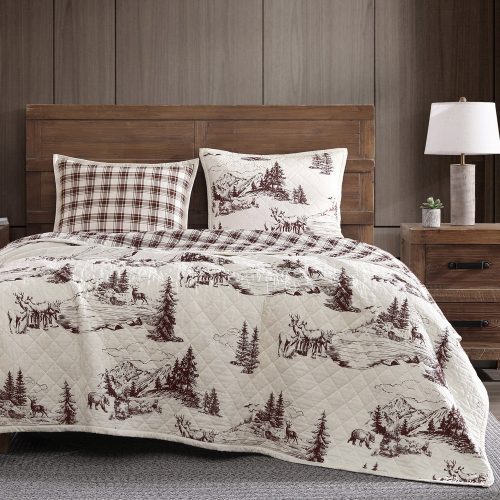 paseo road quilt white pine reversible quilt set 40037051203800