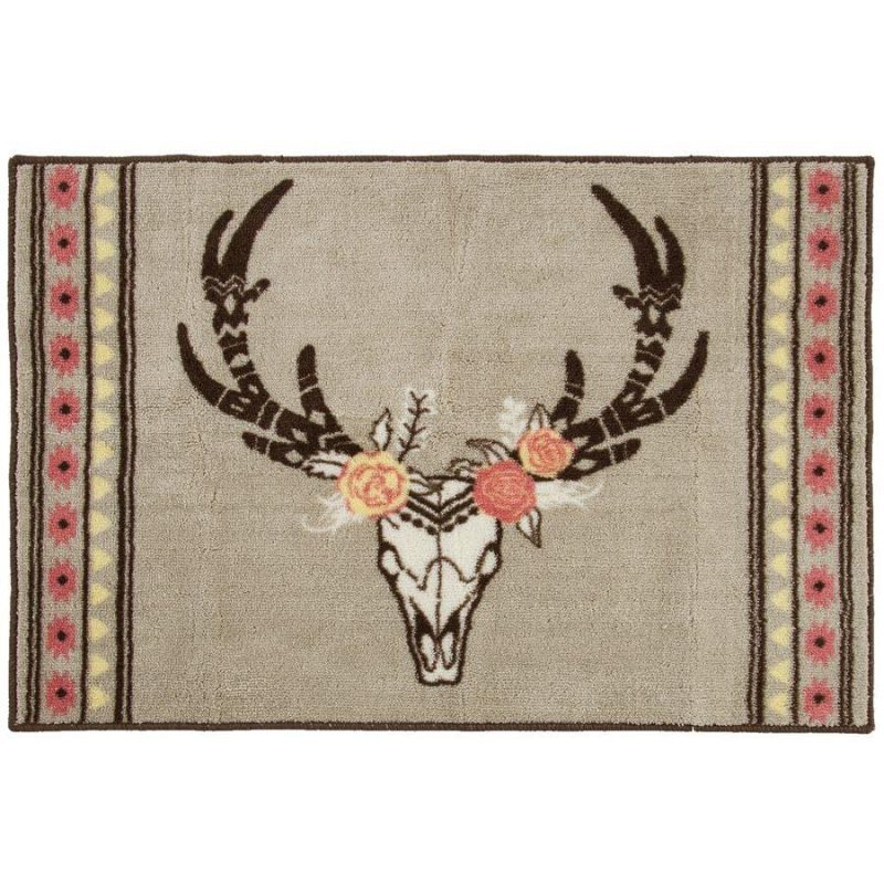 paseo road rug desert skull floral kitchen bath rug 37486441627864