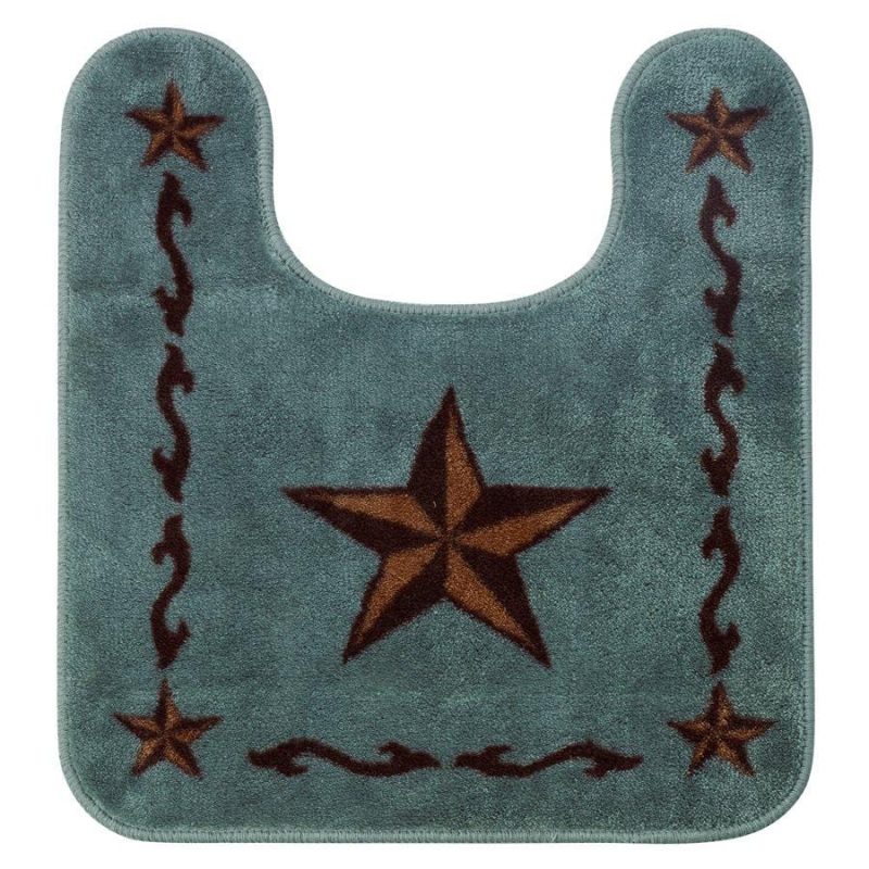 paseo road rug star w scroll motif contour bath rug turquoise 37487030370520