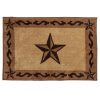 Star w/ Scroll Motif Kitchen/Bath Rug - Chocolate Rug