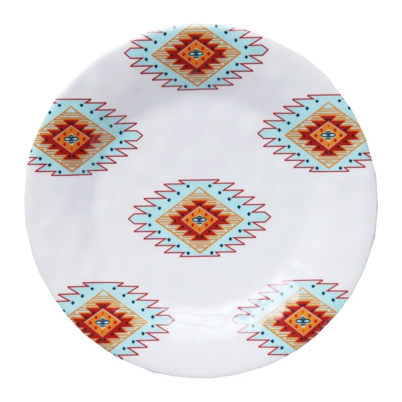 paseo road salad plate southwest motif 4 pc melamine salad plate set 37487013101784