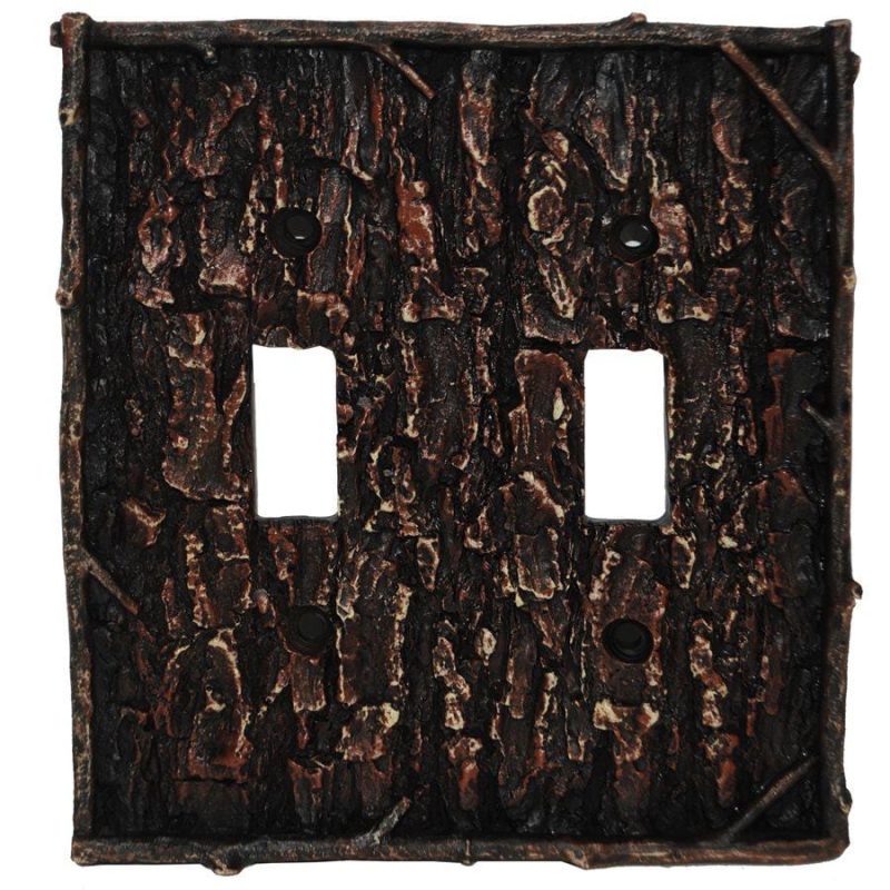 paseo road sale hd pine bark double switch wall plate 37486852931800