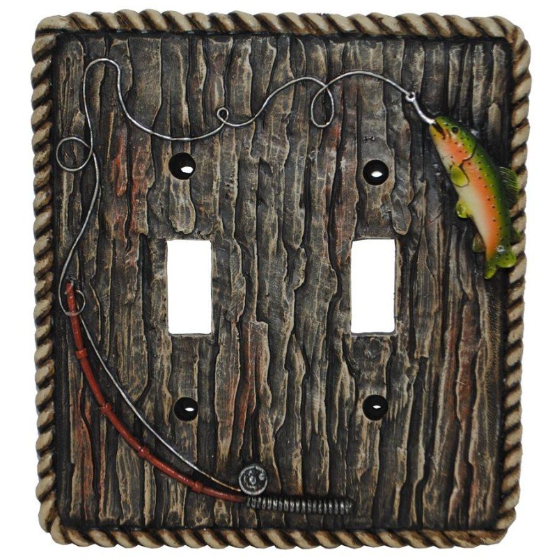 paseo road sale hd rainbow trout double switch wall plate 37486892417240