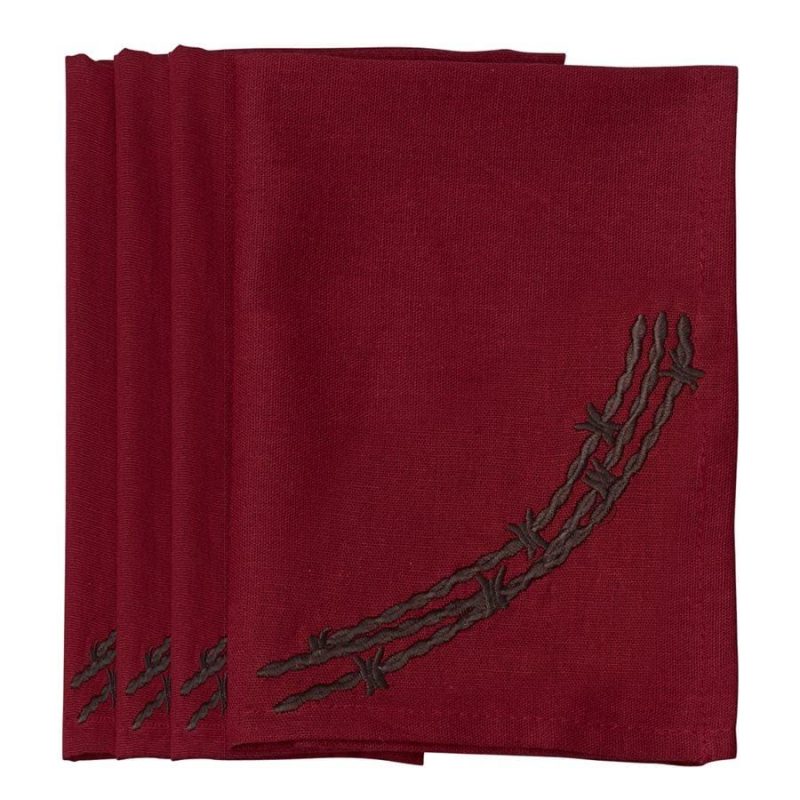 paseo road sale k barbwire napkin red set of 4 37486297481432