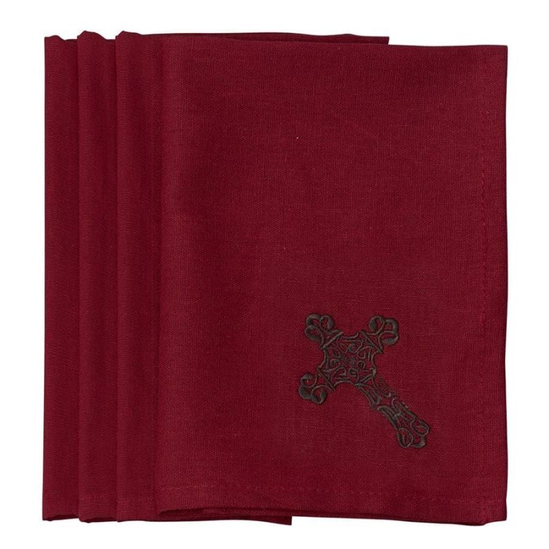 paseo road sale k cross napkin red set of 4 37486401290456