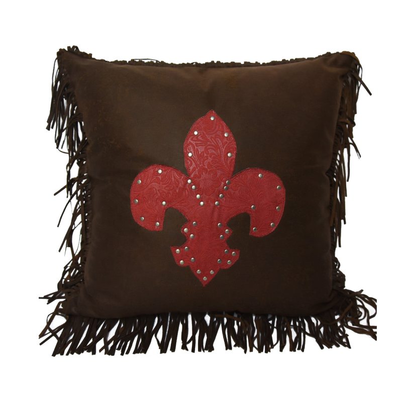 paseo road sale pillow fleur de lis pillow 18x18 red 37486528004312