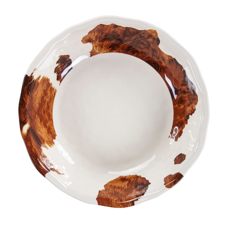 paseo road serving bowl elsa cowhide melamine serving bowl 39389830152408