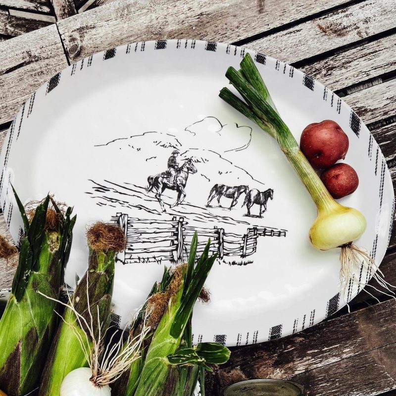 paseo road serving platter ranch life melamine serving platter 38740694237400