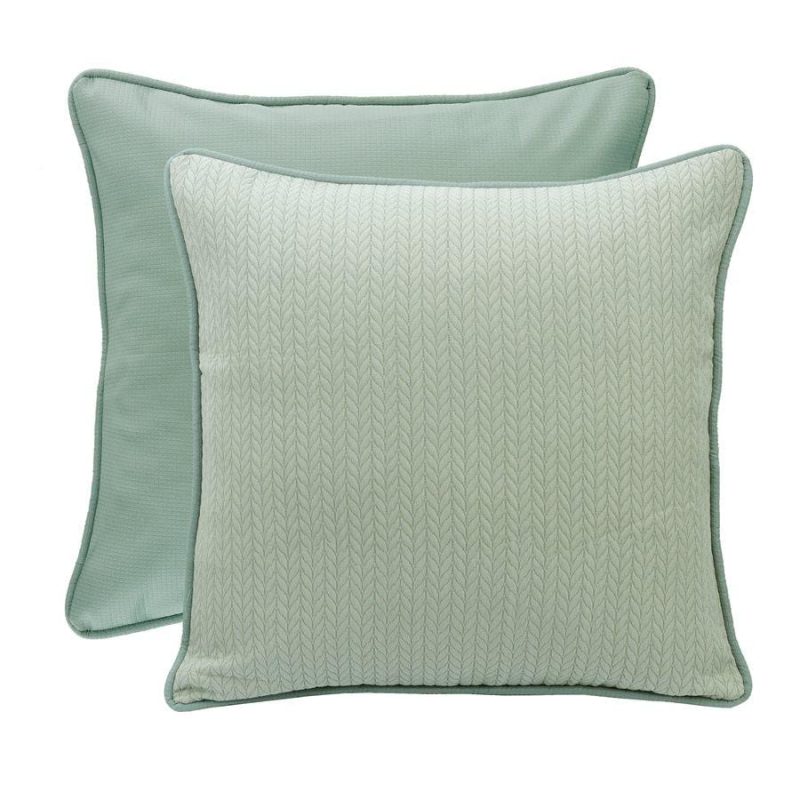 paseo road sham belmont reversible seafoam green textured euro sham 37486313767128