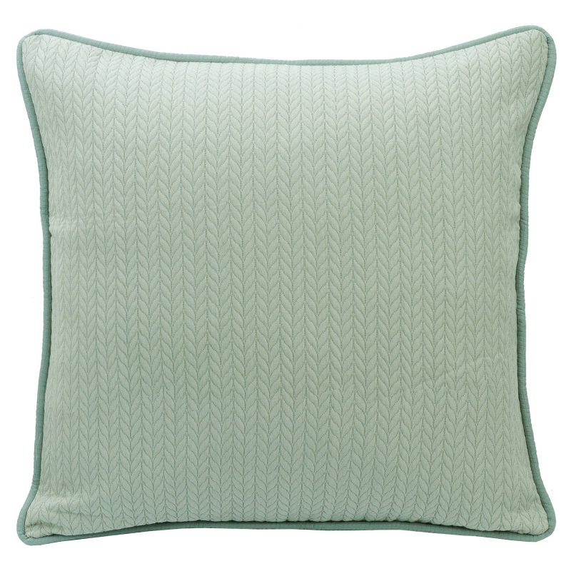 paseo road sham belmont reversible seafoam green textured euro sham 37486313799896