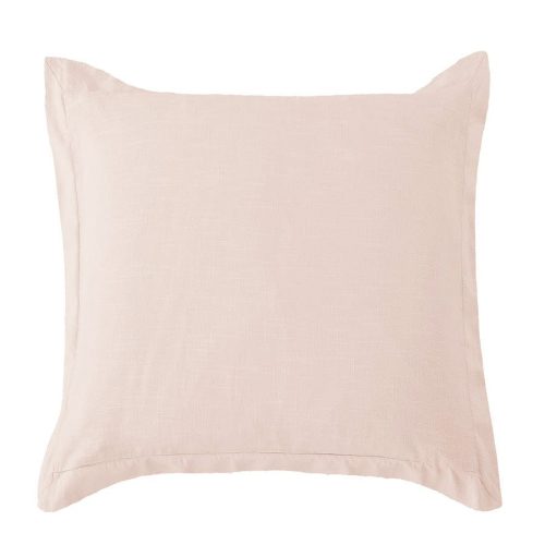 Washed Linen Tailored Euro Sham Blush Sham