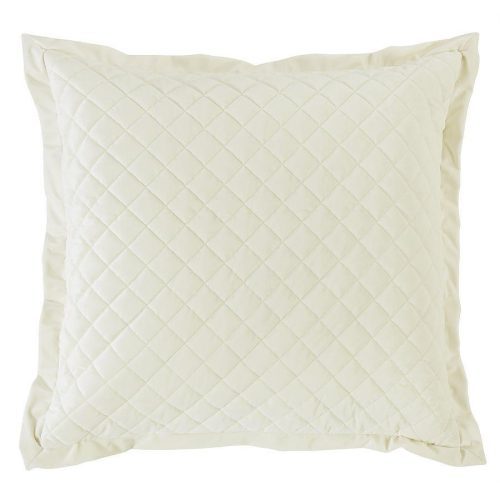 Velvet Diamond Quilted Euro Sham Cream Sham