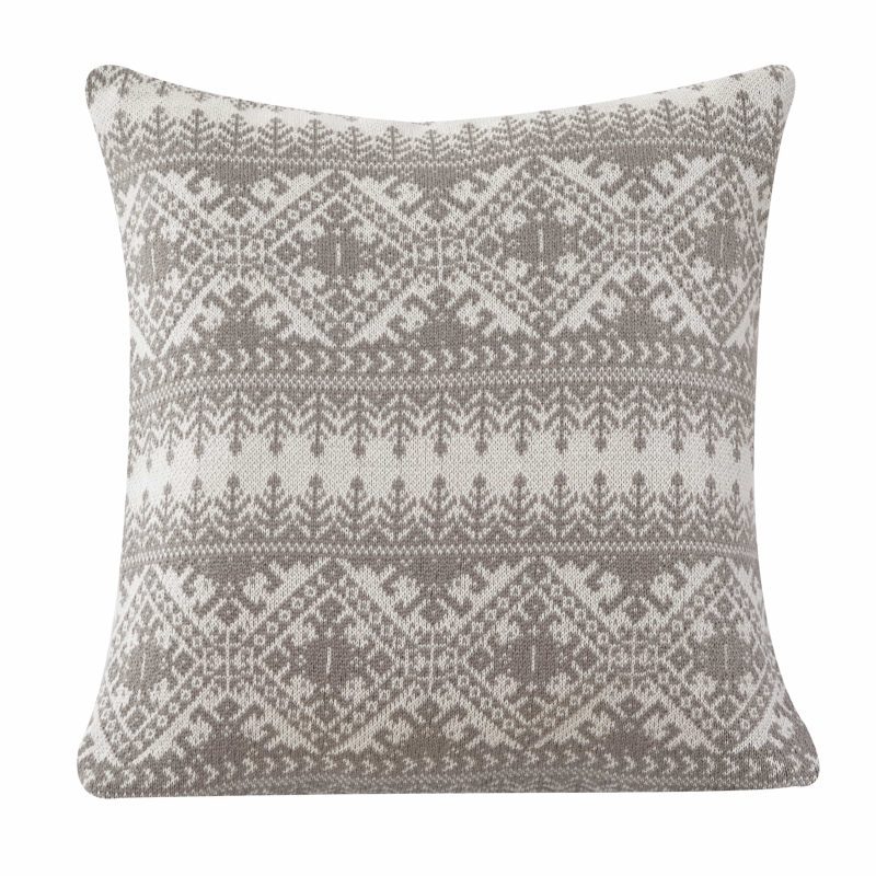 paseo road sham fair isle knit euro sham taupe 37486505492696