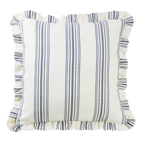 Prescott Striped Euro Sham w/ Ruffle Navy Sham